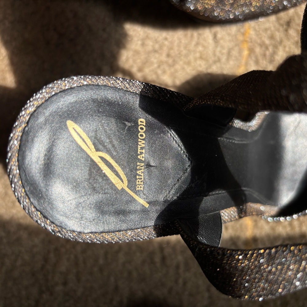 B Brian Atwood Silver Platform Heels - Picture 4 of 6